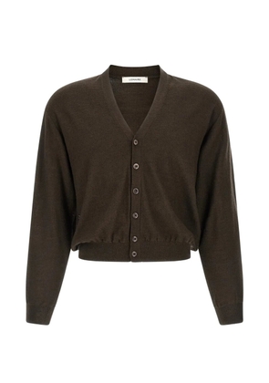 LEMAIRE Twisted V-neck wool cardigan - Brown