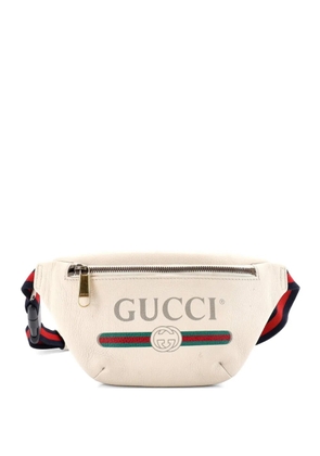 Gucci Pre-Owned Logo Printed Leather Small belt bag - Neutrals