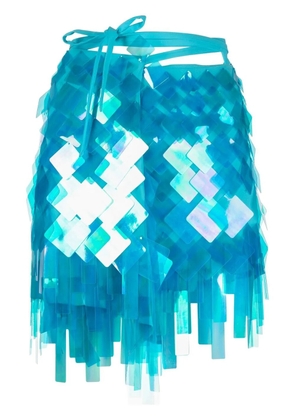The Attico Aurelie embellished mini skirt - Blue