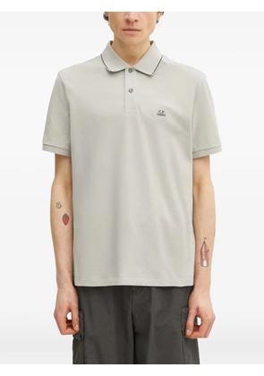 C.P. Company logo-embroidered polo shirt - Grey