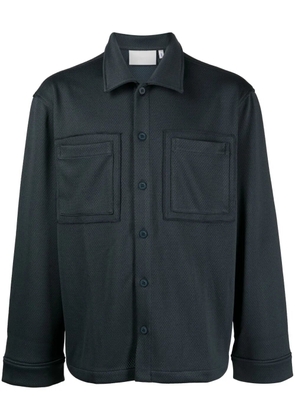 Off Duty Tiller mesh-design shirt - Blue