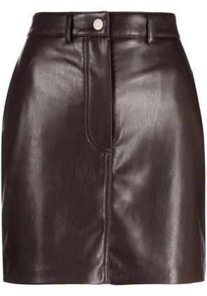 Nanushka Okobor faux-leather miniskirt - Brown