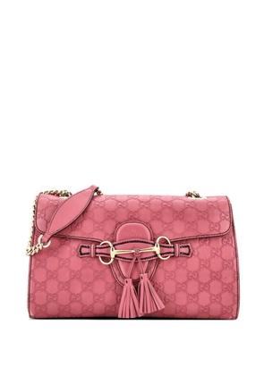 Gucci Pre-Owned Emily Chain Flap Bag Guccissima Leather Medium shoulder bag - Pink
