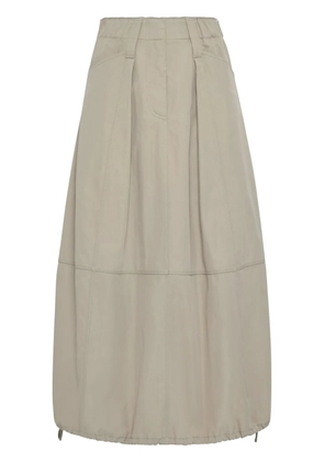 Brunello Cucinelli drawstring midi skirt - Neutrals