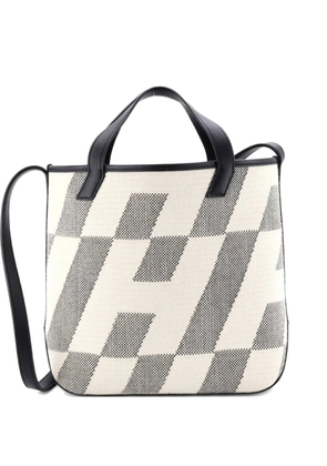 Hermès Pre-Owned Cabas H en Biais Tote Canvas with Leather 27 shoulder bag - Black
