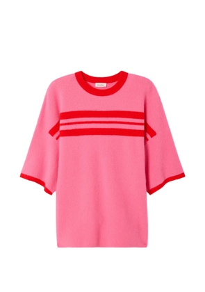 American Vintage Damsville striped crew-neck sweater - Pink