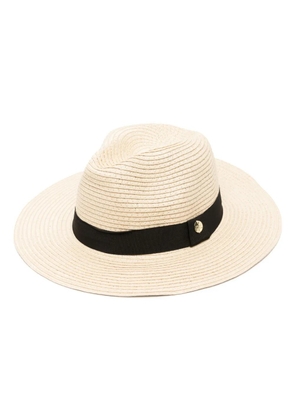 Melissa Odabash interwoven fedora hat - Neutrals