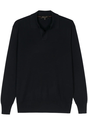 Loro Piana buttonless polo shirt - Blue