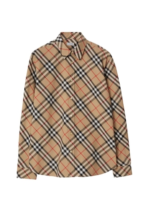 Burberry relaxed-fit Check cotton poplin shirt - Neutrals