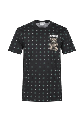 Moschino patterned T-shirt - Black