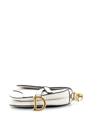 Christian Dior Pre-Owned Saddle Handbag Leather Mini shoulder bag - White