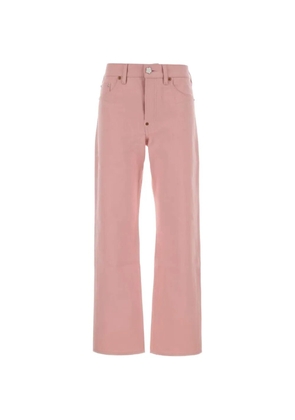 Kenzo flower-button straight denim trousers - Pink