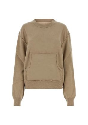 Maison Margiela crew-neck pouch-pocket sweater - Neutrals