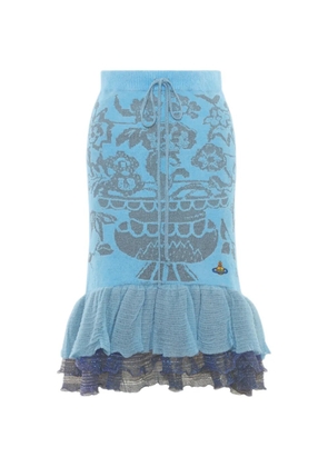 Vivienne Westwood Julia floral ruffled skirt - Blue