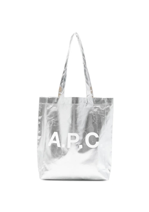 A.P.C. logo-print tote bag - Silver