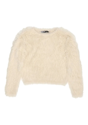 Bimba y Lola crew-neck long-sleeve sweater - White