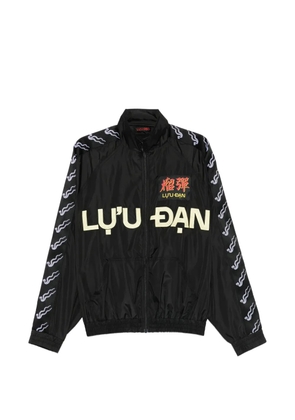 LỰU ĐẠN logo-embroidered windbreaker - Black