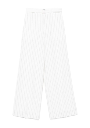 sacai pinstripe palazzo trousers - White