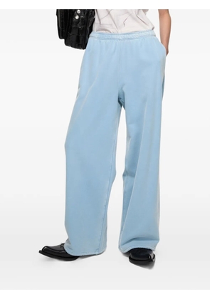 Acne Studios logo cotton trousers - Blue