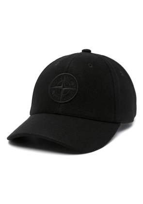 Stone Island Compass-embroidered cap - Black
