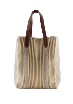 Hermès Pre-Owned 2008 Ribbed Canvas Calicut Cabas tote bag - Brown