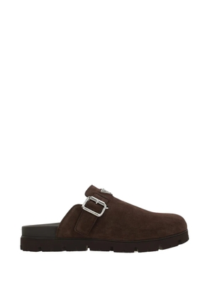 Prada buckle mules - Brown