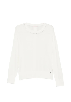LIU JO embellished sweater - White