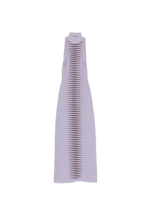 Elisabetta Franchi high-neck striped maxi dress - Purple