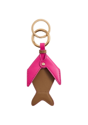 Lancel fish-motif keyring - Pink