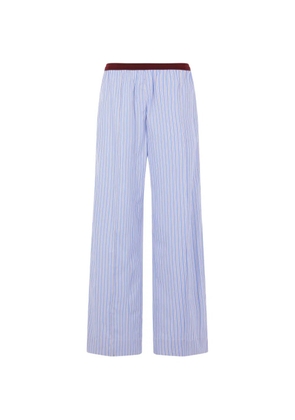 Plan C striped palazzo pants - Blue