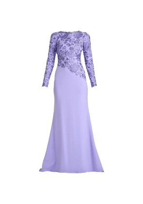Tadashi Shoji floral long-sleeve dress - Purple