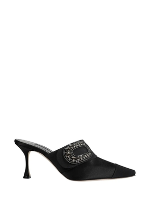 Manolo Blahnik 70mm embellished mules - Black