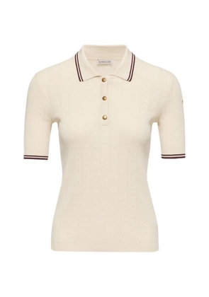 Moncler striped polo shirt - Neutrals