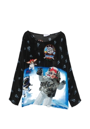 The Artistylist graphic-print blouse - Black