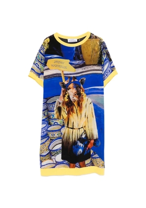 The Artistylist Jardin Majurelle graphic-print mini dress - Blue