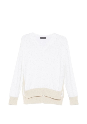 Lorena Antoniazzi sequin sweater - White
