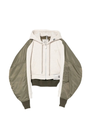 Maison MIHARA YASUHIRO logo-patch hooded jacket - Neutrals
