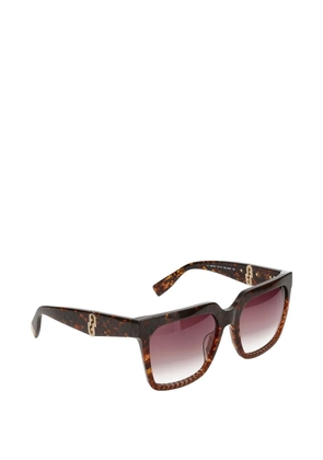 Furla logo square-frame sunglasses - Brown