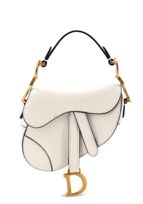 Christian Dior Pre-Owned Saddle Handbag Leather Micro satchel - White