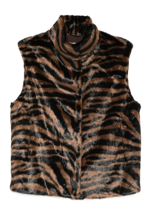 MC2 Saint Barth ambre fur sleeveless jacket - Brown