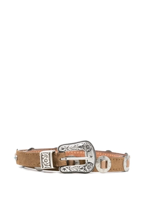 Golden Goose Lace S leather belt - Brown