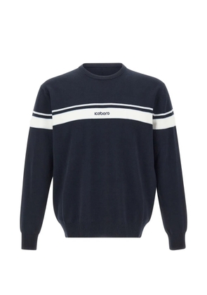 Iceberg striped logo embroidered sweater - Blue