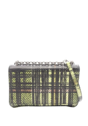 Prada Pre-Owned 2010-2025 Leather Tartan Check crossbody bag - Black