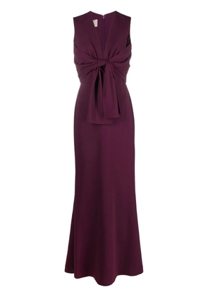 Elie Saab V-neck sleeveless dress - Purple