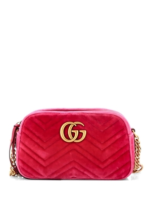 Gucci Pre-Owned GG Marmont Shoulder Bag Matelasse Velvet Small crossbody bag - Pink