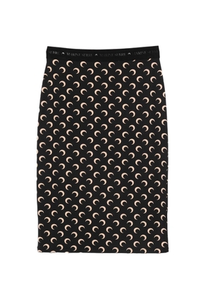 Marine Serre moon-print midi skirt - Black
