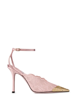 Jimmy Choo lace floral appliqué pumps - Pink