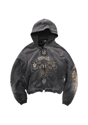 Represent x Guns N’ Roses cross zip through hoodie - Grey