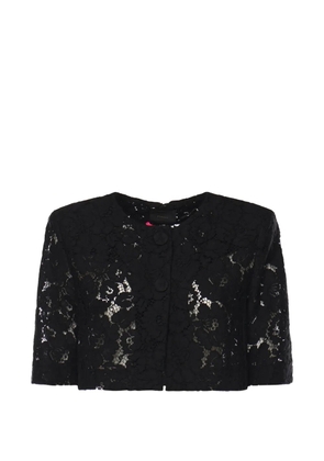 PINKO Lace Spencer button-up cotton jacket - Black