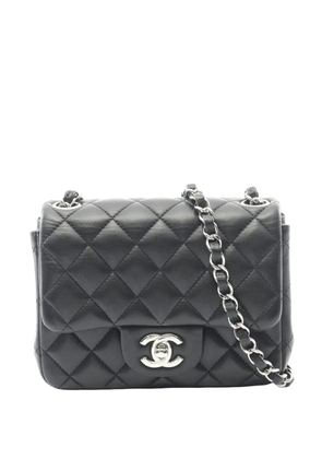 CHANEL Pre-Owned 2019 Mini Square Classic Lambskin Single Flap crossbody bag - Black